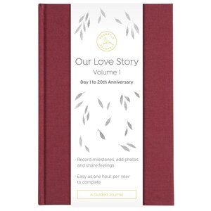 "Our Complete Love Story: Volume 1" A Guided Journal in Red Merlot